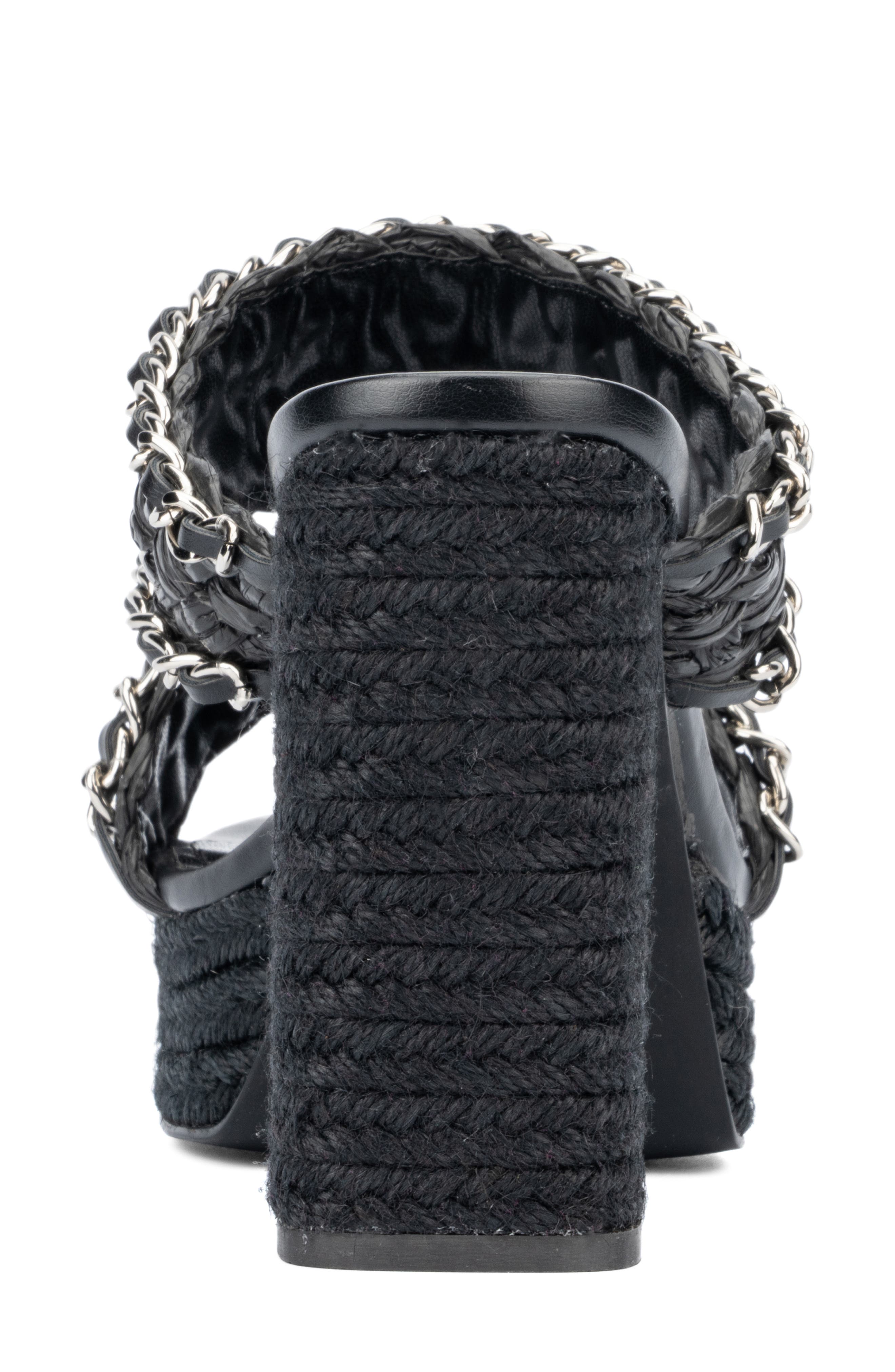 Fashion to Figure Maia Woven Strap Espadrille Sandal - Wide Width, Alternate, color, Black