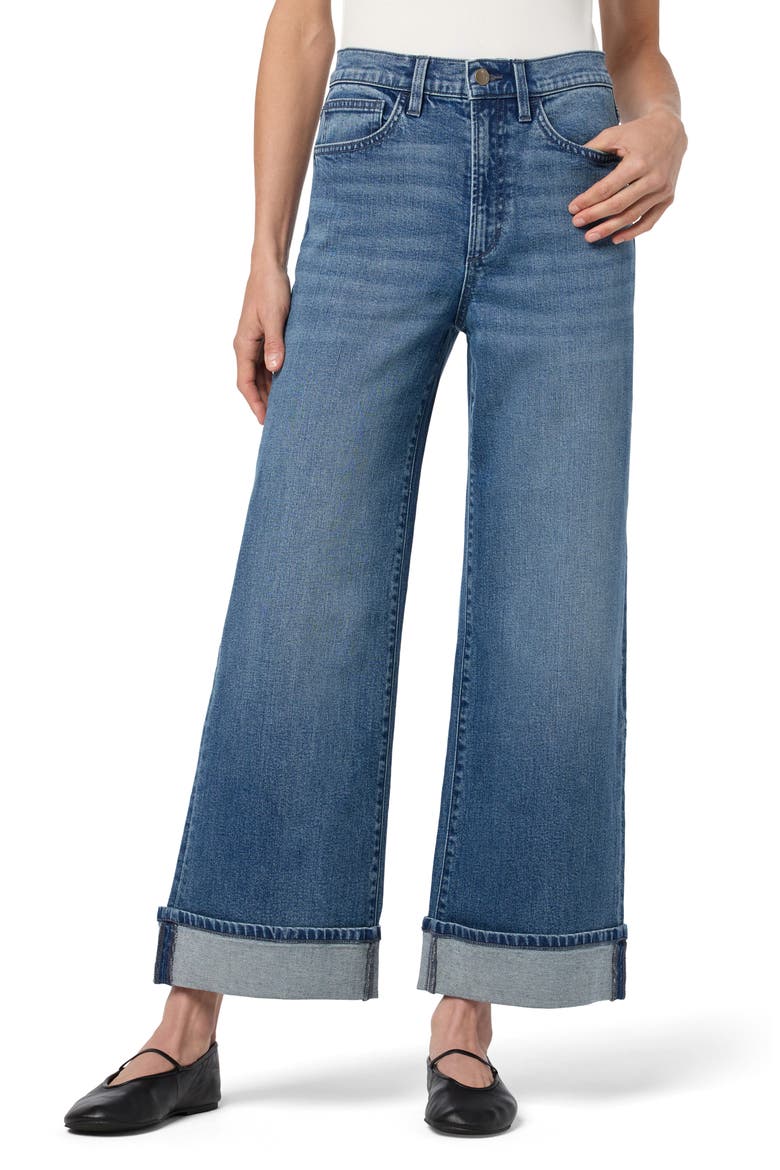 Cuffed Ankle Wide Leg Jeans, Main, color, ALEX