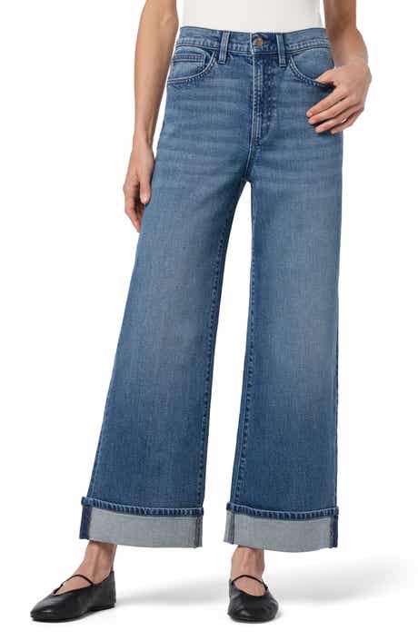 Joe's Cuffed Ankle Wide Leg Jeans