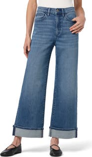 Joe's Cuffed Ankle Wide Leg Jeans