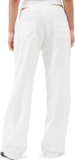 Five-Pocket Linen Blend Pants