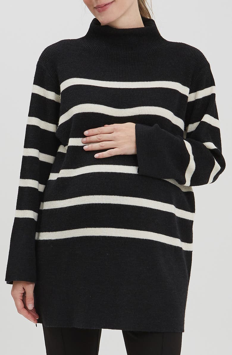 Nom Maternity Sarabeth Stripe Tunic Sweater, Main, color,