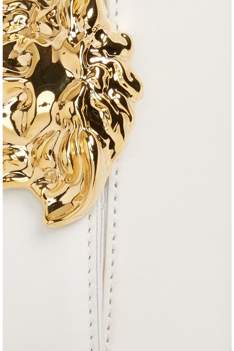 Medusa Head Leather Belt, Alternate, color, WHITE/HOT GOLD
