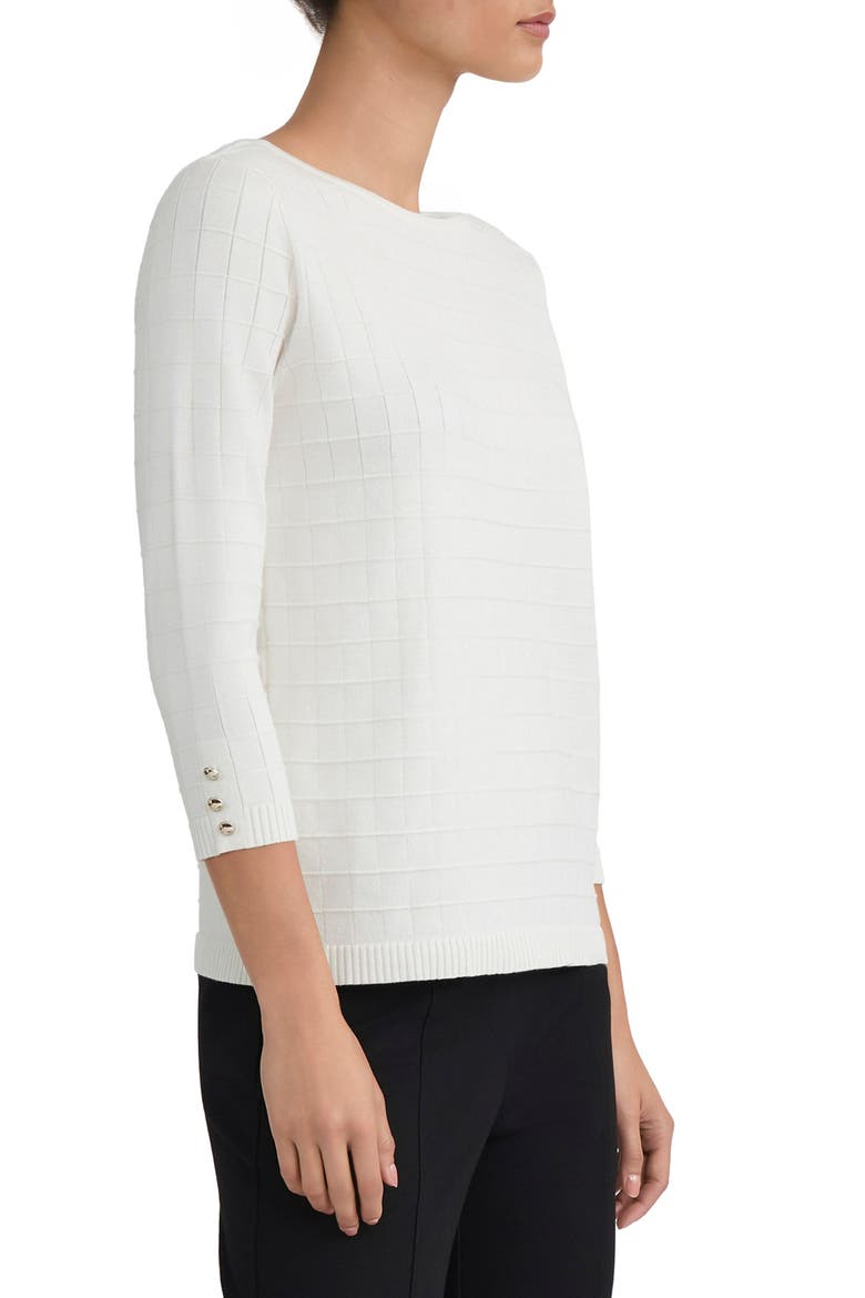 Box Texture Boat Neck Sweater, Alternate, color, VANILLA ICE