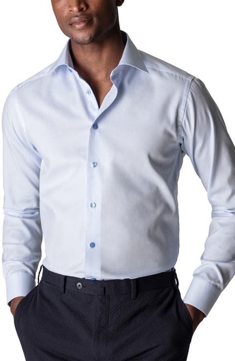 Slim Fit Solid Dress Shirt