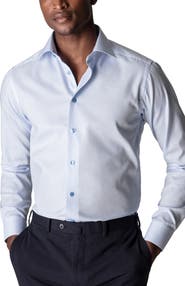 Eton Slim Fit Textured Solid Shirt