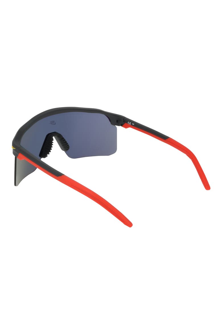 Expedition 61mm Shield Sunglasses, Alternate, color, MATTE DARK SMOKE GREY / RED