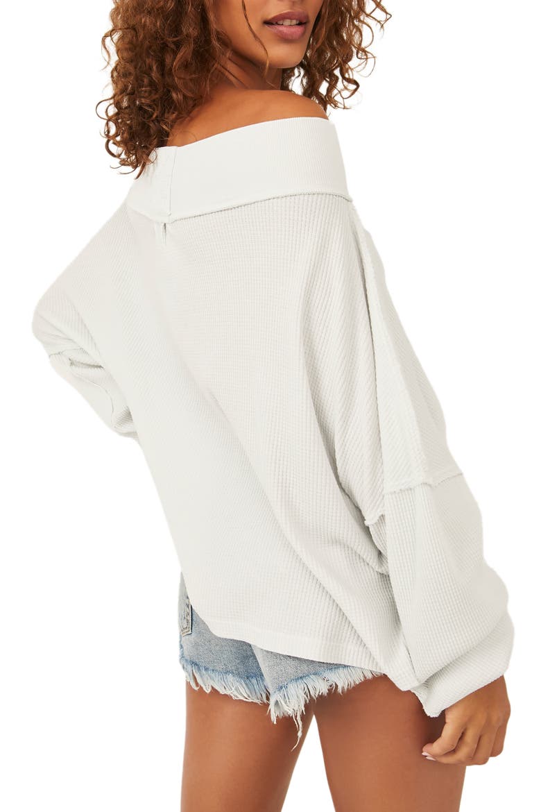We the Free Close To You Off the Shoulder Pullover, Alternate, color, HEATHER GREY