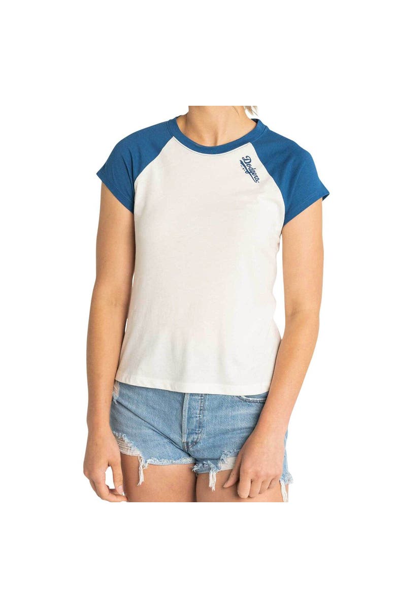 LUSSO Women's Lusso  White Los Angeles Dodgers Nikki Raglan T-Shirt, Alternate, color, 