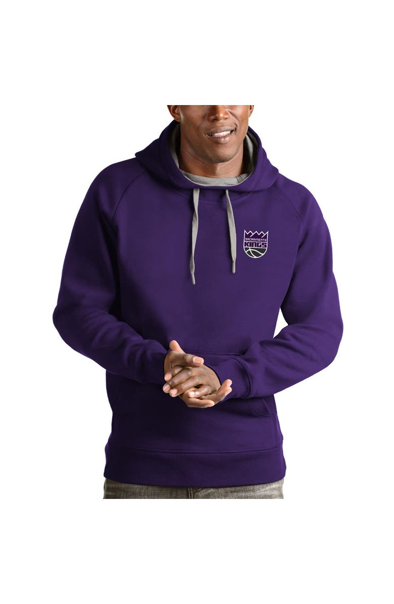 ANTIGUA Men's Antigua Purple Sacramento Kings Victory Pullover Hoodie, Alternate, color, 