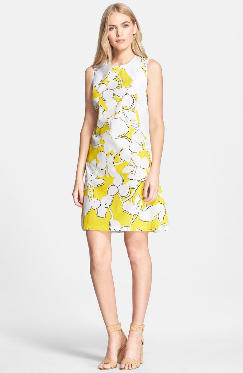 Diane von Furstenberg 'Samantha' Floral Print Shift Dress, Main, color,