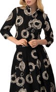 IVONNE Black Cropped Shirt with Circular Embroidery