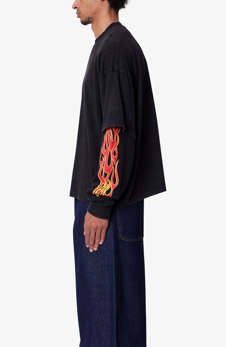 mnml Double Layer Long Sleeve Thermal T-Shirt, Alternate, color, 