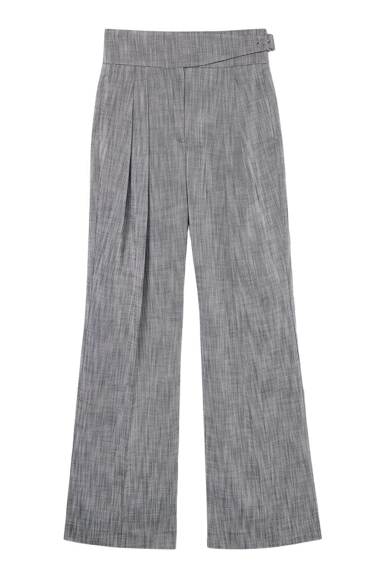 Bronny Cummerbund Trouser - Porto Weave, Alternate, color, Black/White