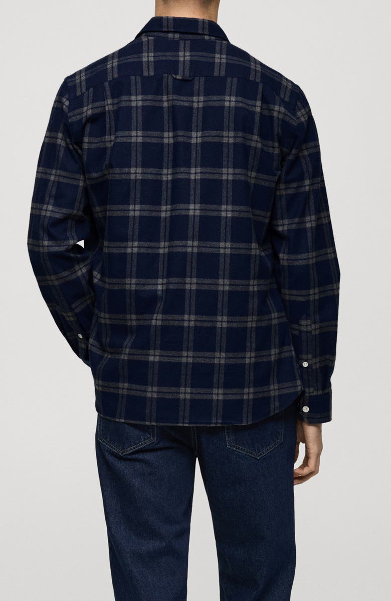 MANGO Plaid Cotton Button-Up Shirt, Alternate, color, 