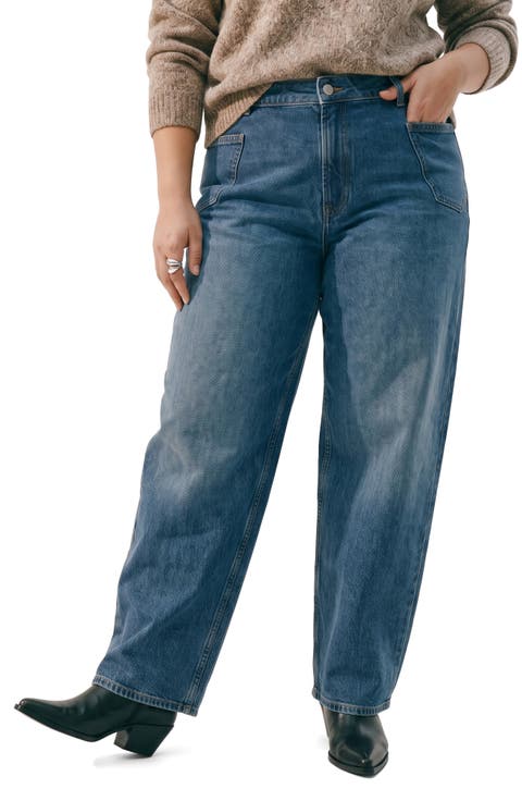 High Waist Barrel Leg Jeans