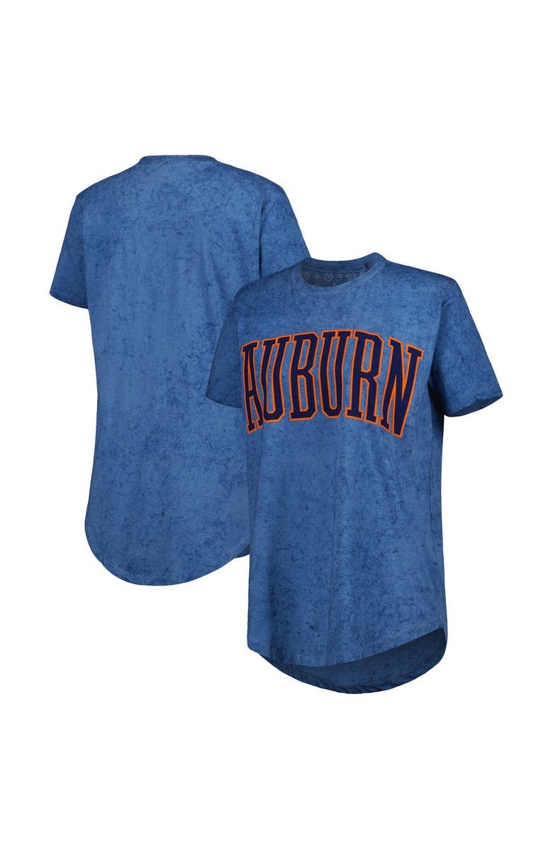 PRESSBOX Women's Pressbox Navy Auburn Tigers Southlawn Sun-Washed T-Shirt, Main, color, 