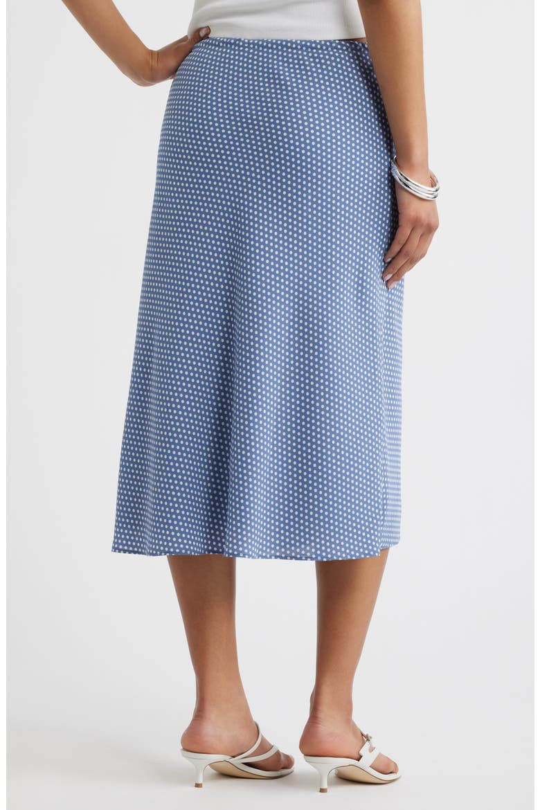 Print Midi Skirt, Alternate, color, BLUE- IVORY TIGHT DOT