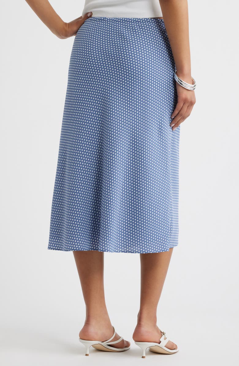 Open Edit Print Midi Skirt, Alternate, color, Blue- Ivory Tight Dot
