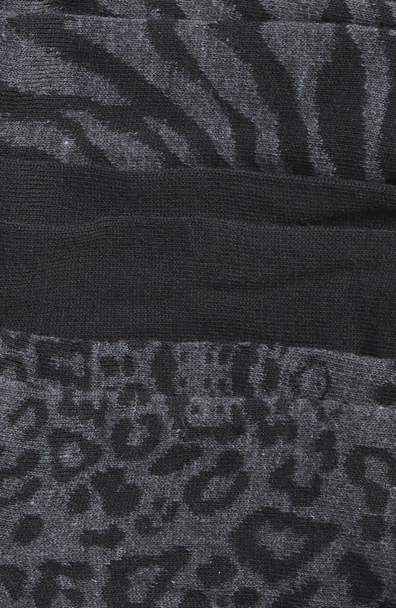 Sanctuary Assorted 6-Pack Animal Print Low Cut Socks, Alternate, color,