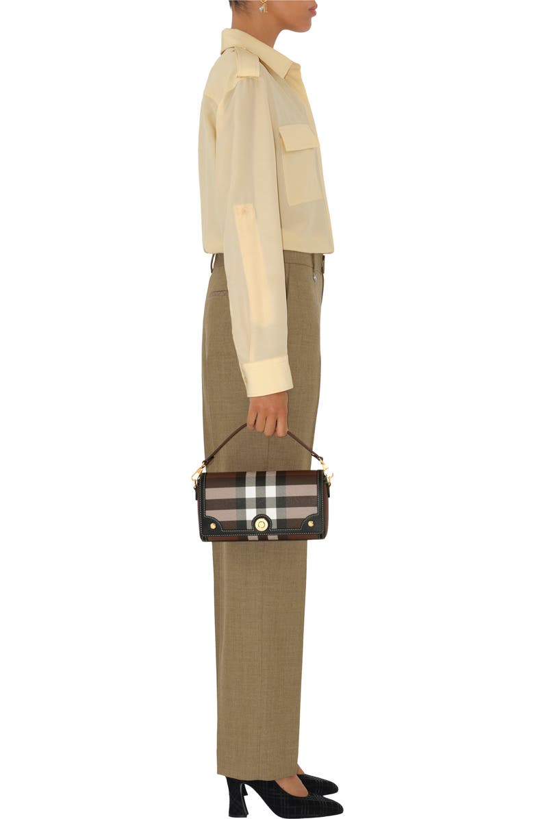 Burberry Top Handle Note Bag, Alternate, color, Dark Birch Brown