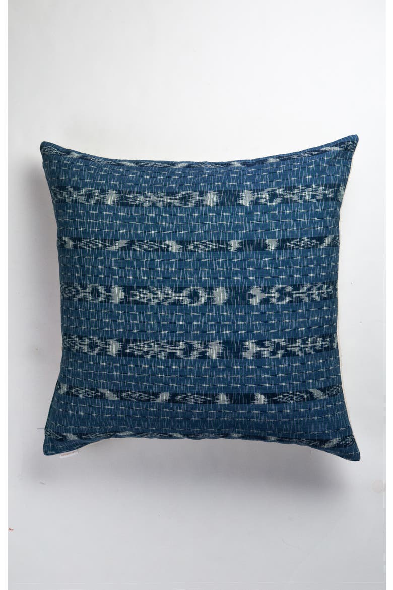 Paola Handwoven Cotton Throw Pillow, Alternate, color, Blue