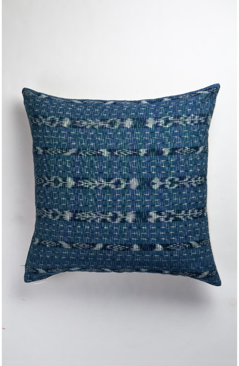 Archive New York Paola Handwoven Cotton Throw Pillow, Alternate, color, Blue
