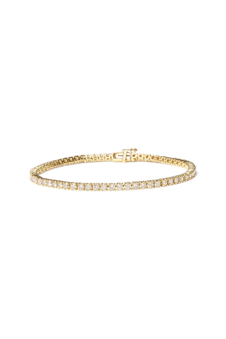 14K Yellow Gold 6.0 Cttw Classic 4 Diamond Tennis Bracelet, Main, color, Yellow