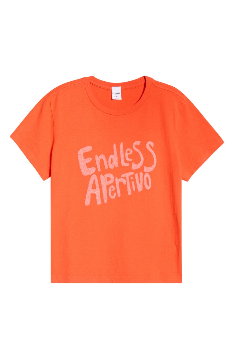 Re/Done Endless Apertivo Graphic Cotton T-Shirt, Main, color, Aperol