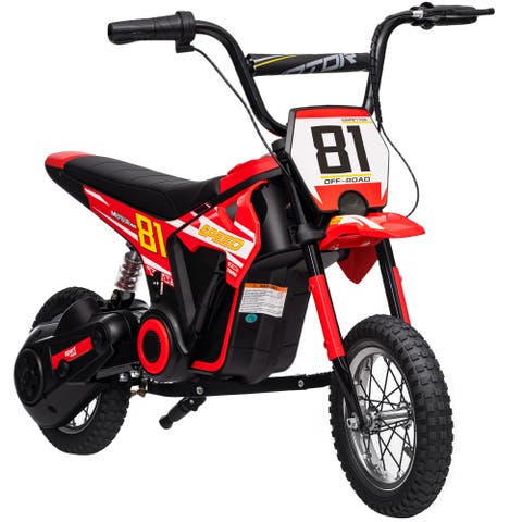 Kids Electric Dirt Bike, 250W, 9.9 MPH, Tires, Suspension
