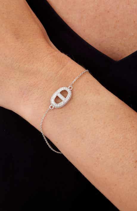 Cubic Zirconia Chain Link Bracelet