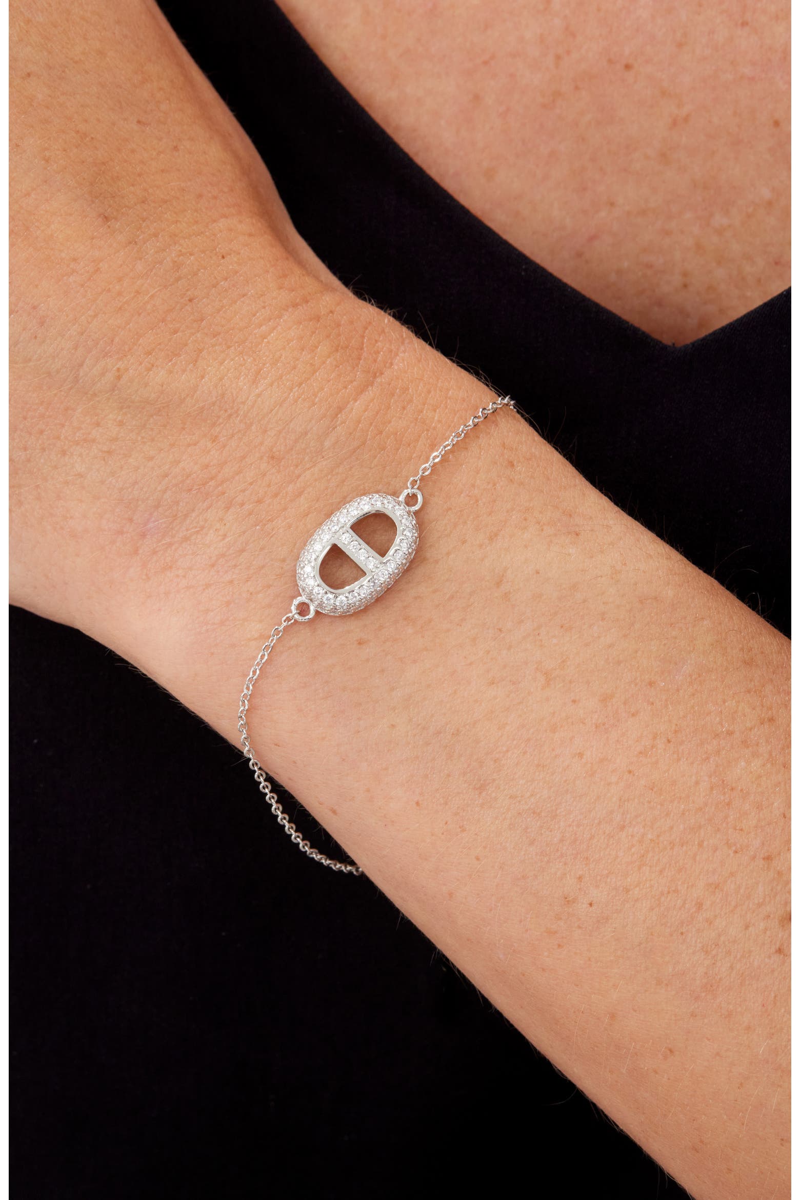 Tech Savvy Color SAVVY CIE JEWELS Cubic Zirconia Chain Link Bracelet (Women) | Nordstromrack