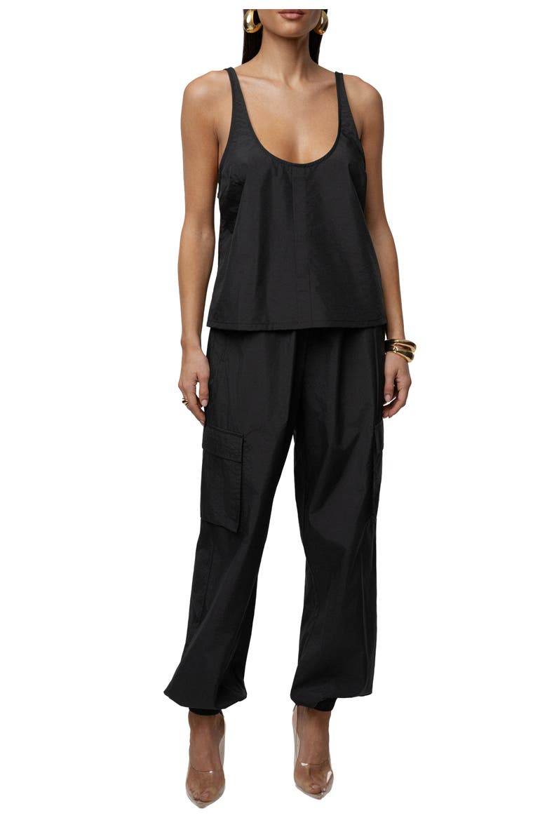 JLUXLABEL Active Scoop Neck Top, Alternate, color, Black