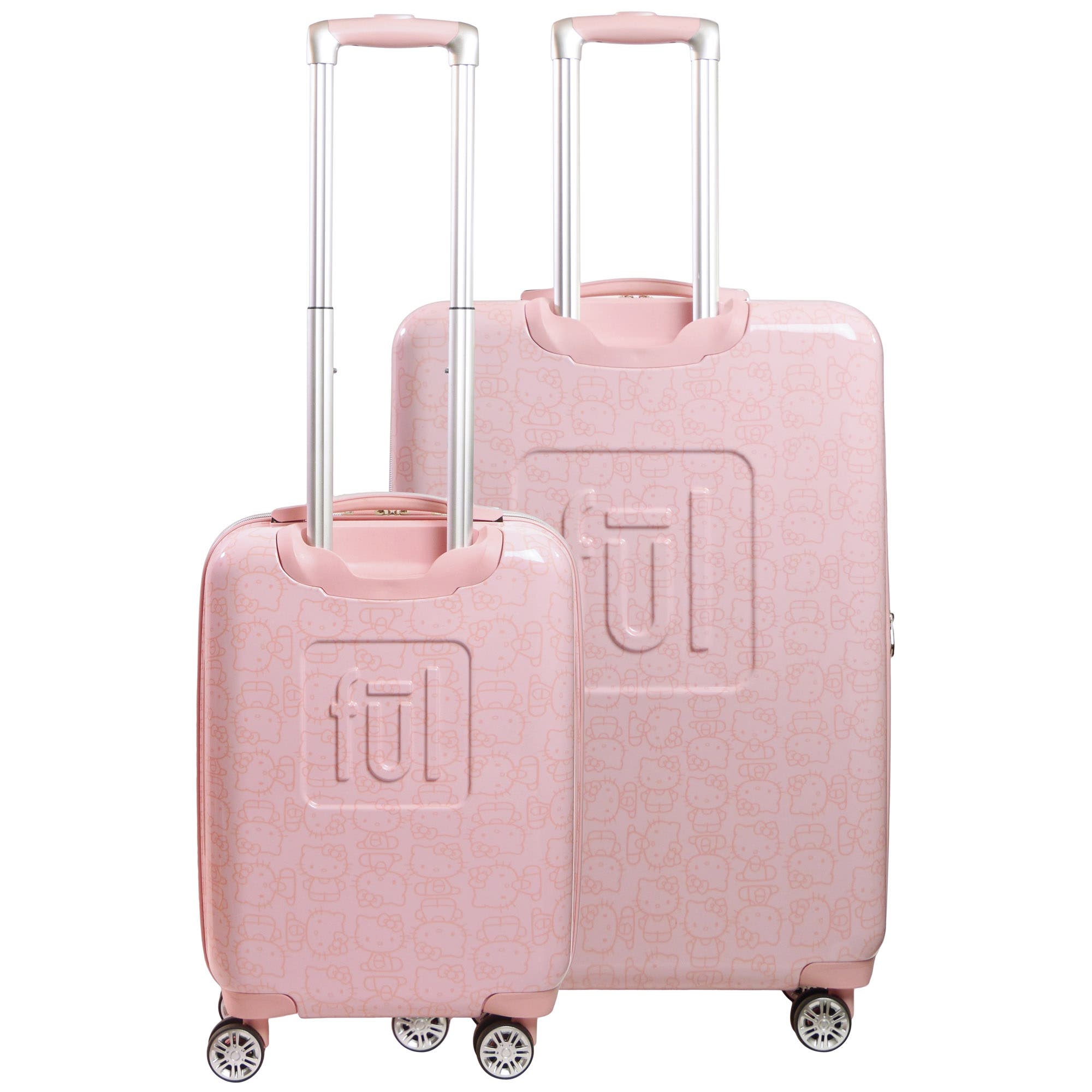 Hello Kitty Ful Hello Kitty Pose All Over Print 2 pc set Hard-sided spinner Luggage in 29 and 21 inch, Alternate, color, Pink
