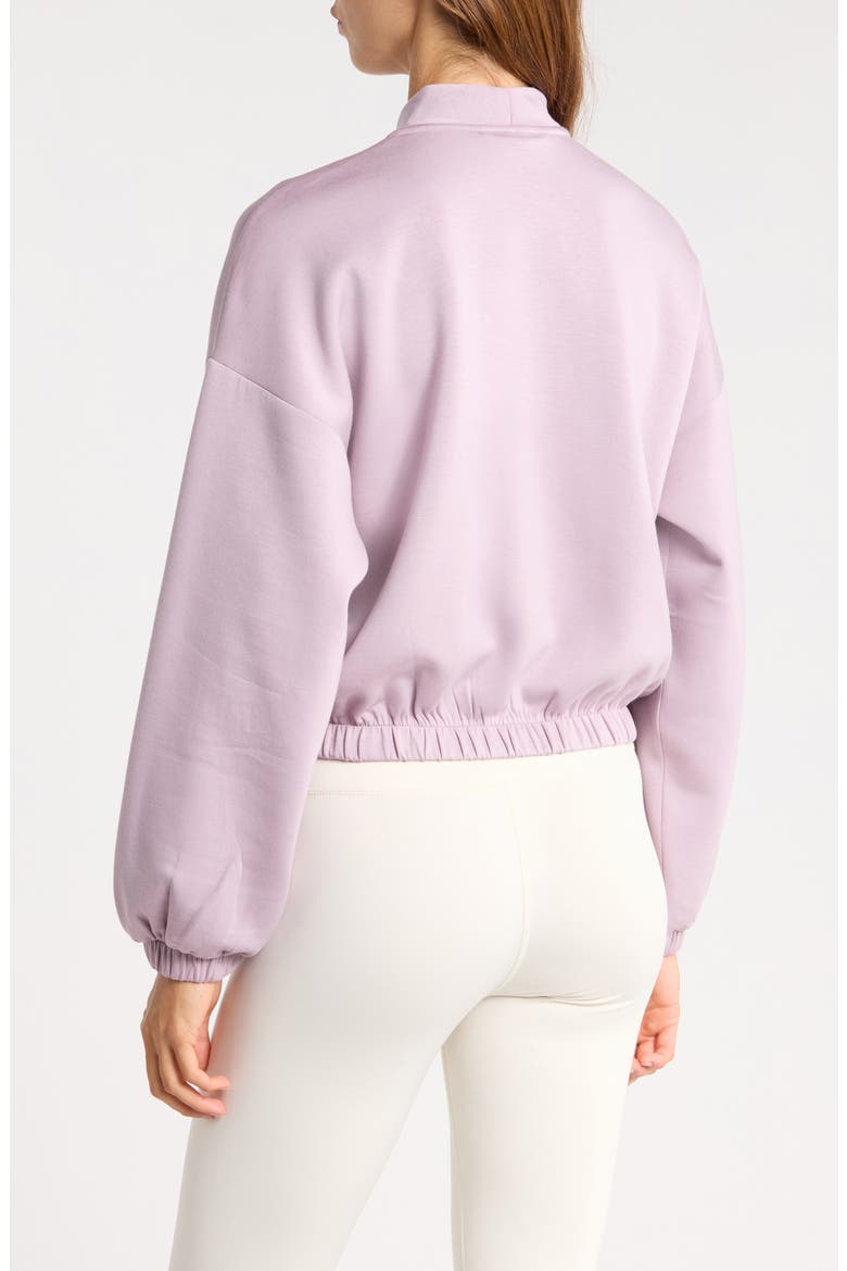 Whisper Knit Bomber Jacket, Alternate, color, PURPLE FOG