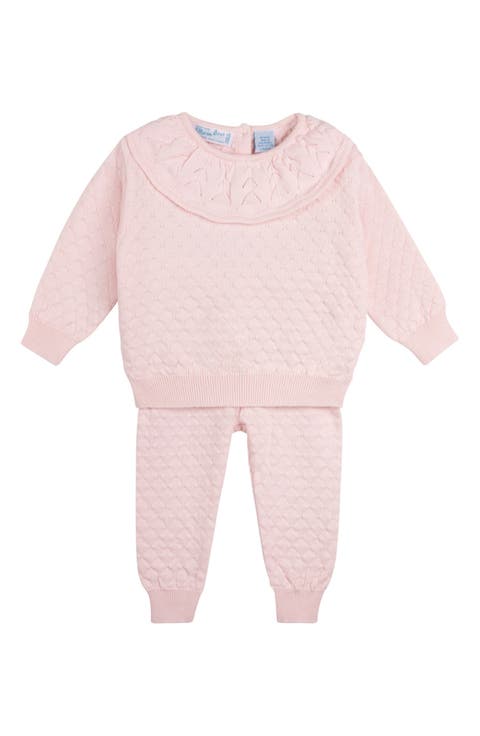 Quilted Knit Sweater & Pants Set