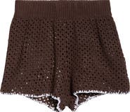 Elan Open Knit Cover-Up Shorts
