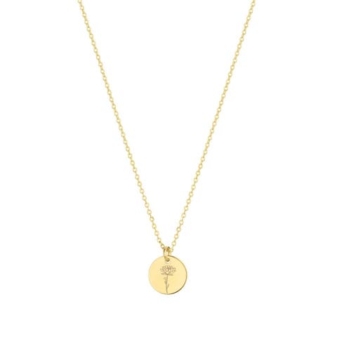 Lily Birth Flower Necklace