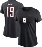 Nike Women's Nike Alphonso Davies Black Canada Soccer Away Name & Number T-Shirt