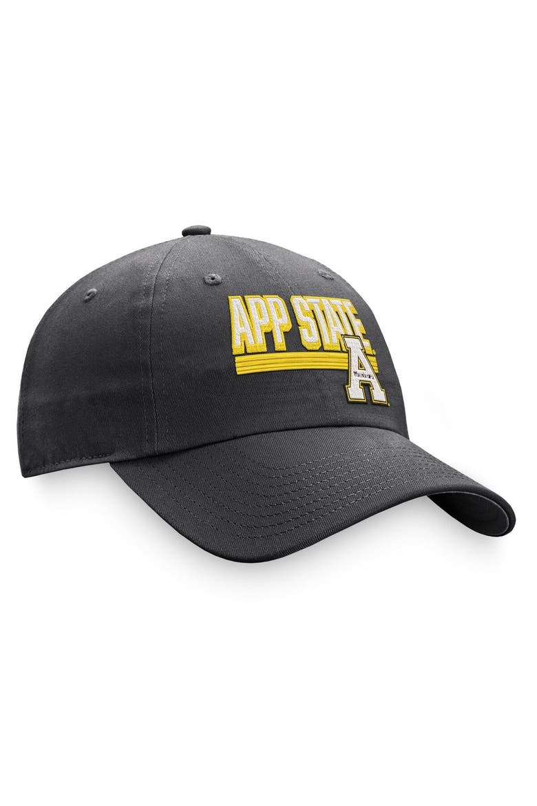 Men's Top of the World Charcoal Appalachian State Mountaineers Slice Adjustable Hat, Alternate, color, Charcoal