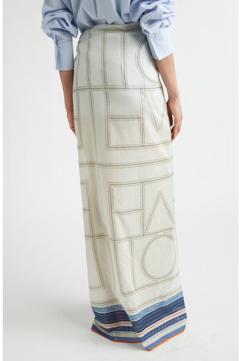 Collector Organic Cotton Blend Voile Sarong, Alternate, color, ECRU/ NAVY