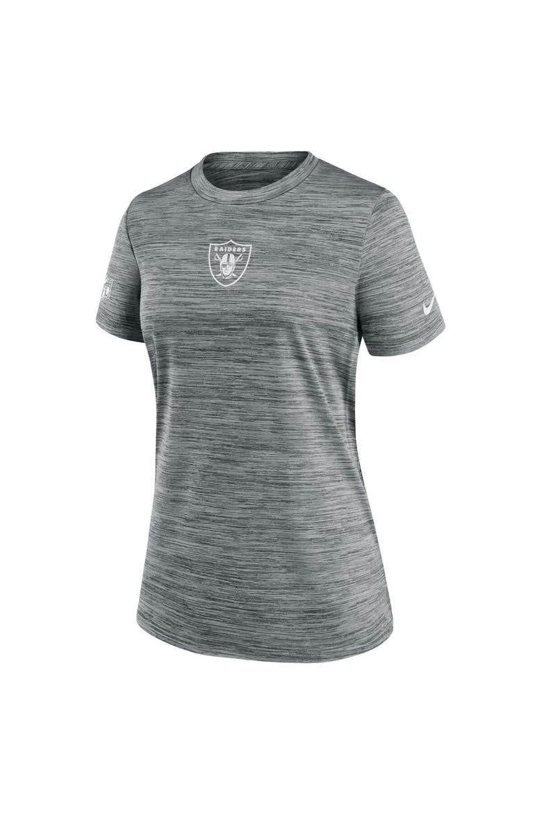 Women's Nike Gray Las Vegas Raiders Sideline Velocity Performance T-Shirt, Alternate, color, Gray