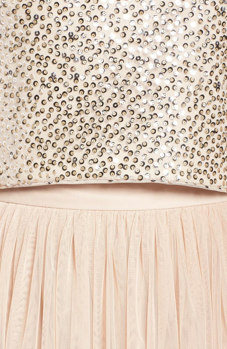 Adrianna Papell Sequin Two Piece Gown, Alternate, color,