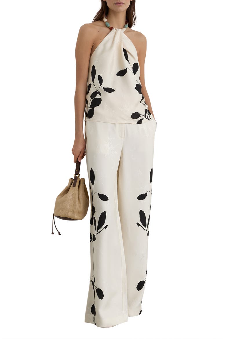 Delilah Wide Leg Pants, Alternate, color, IVORY/ BLACK