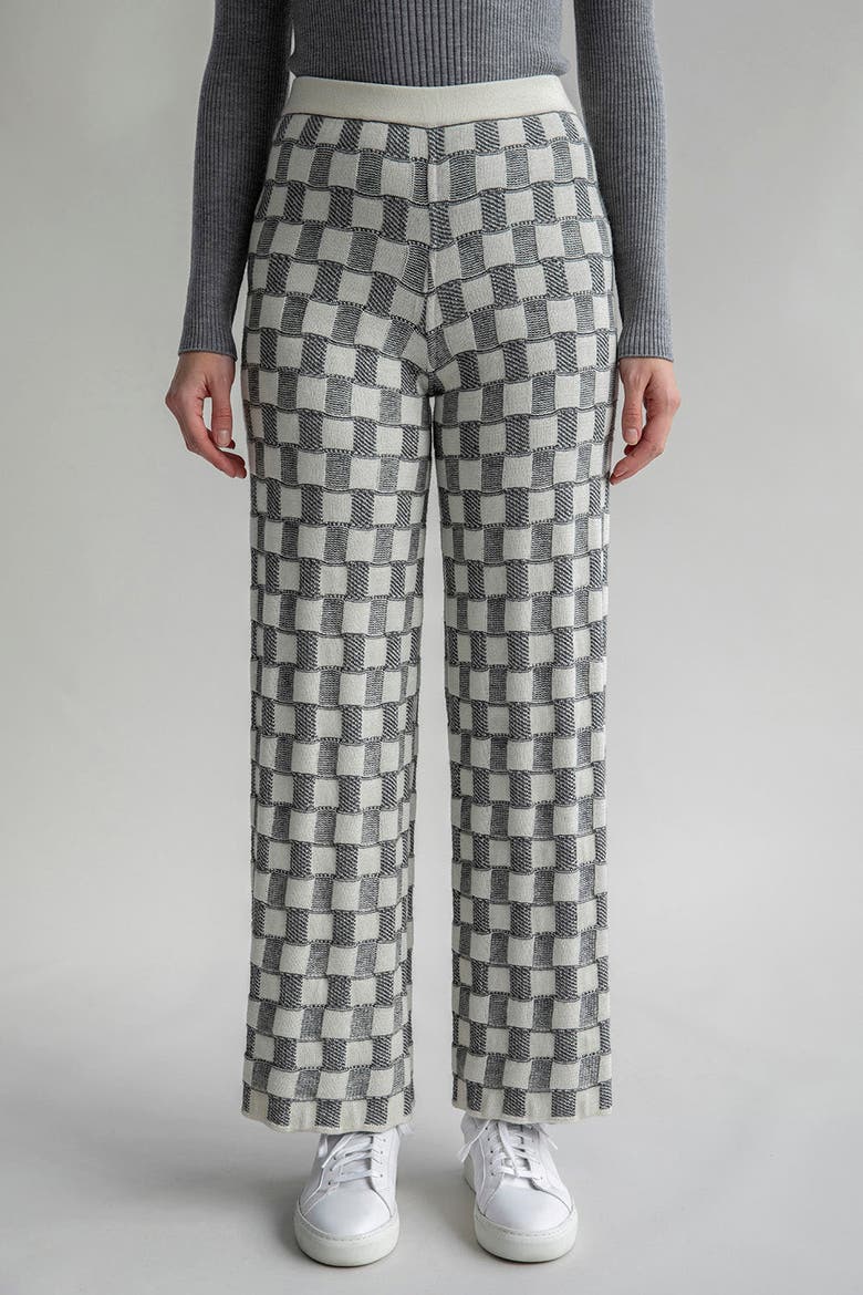 Zoe Trousers, Alternate, color, GREY IVORY
