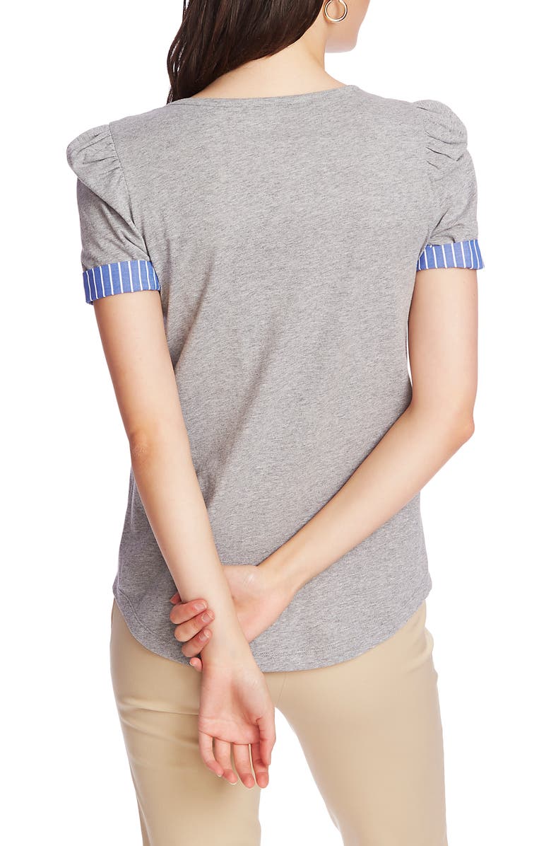 Court & Rowe Puff Sleeve Tee with Contrast Cuffs, Alternate, color, 