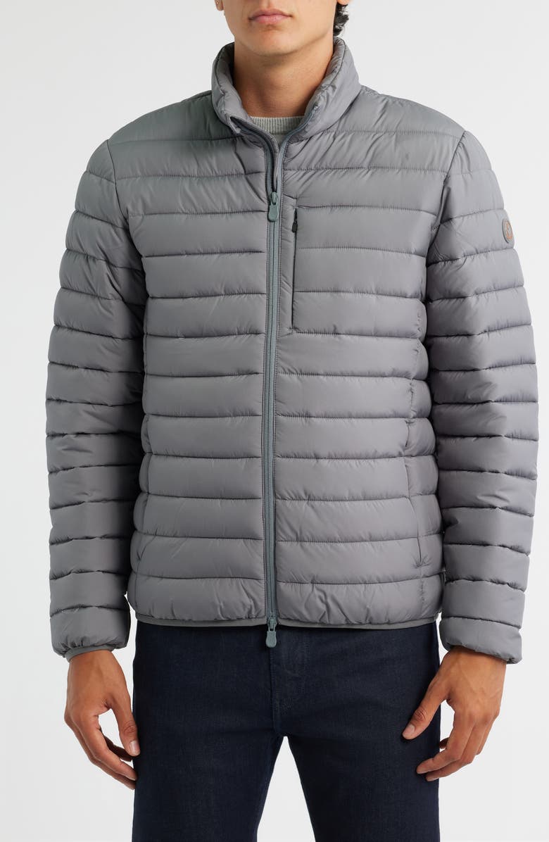 Save The Duck Erion Water Resistant Quilted Puffer Jacket, Alternate, color, Mid Grey