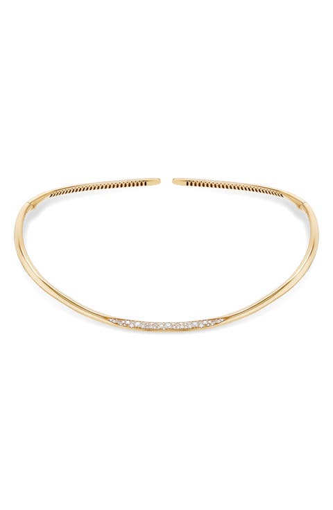 14k Gold Diamond Choker Necklace