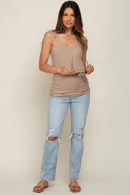 PinkBlush Distressed Knee Maternity Jeans
