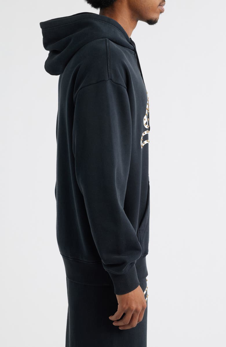 ICECREAM Park Stud Logo Cotton French Terry Hoodie, Alternate, color, Black